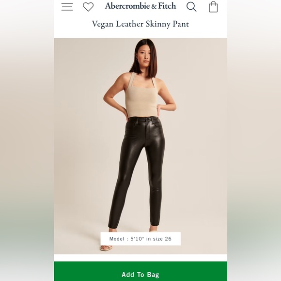 Abercrombie Vegan Leather Skinny Pants - Picture 4 of 4